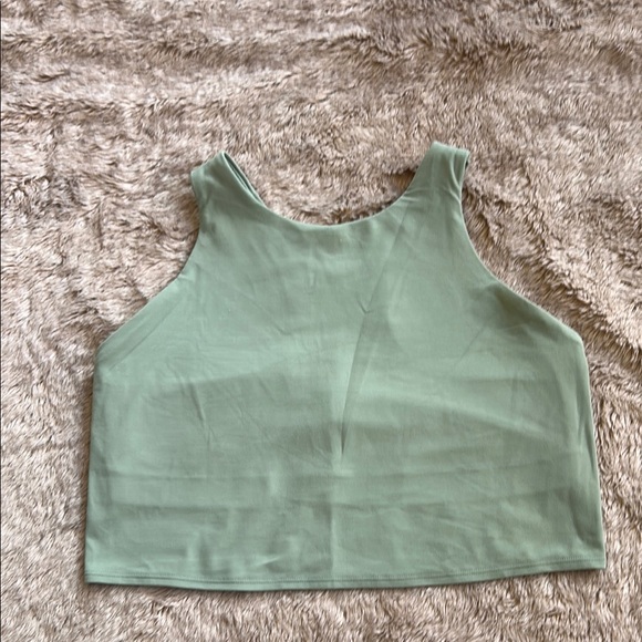 Athleta Tops - Athleta Green Sleeveless Boxy Crop Tank Top